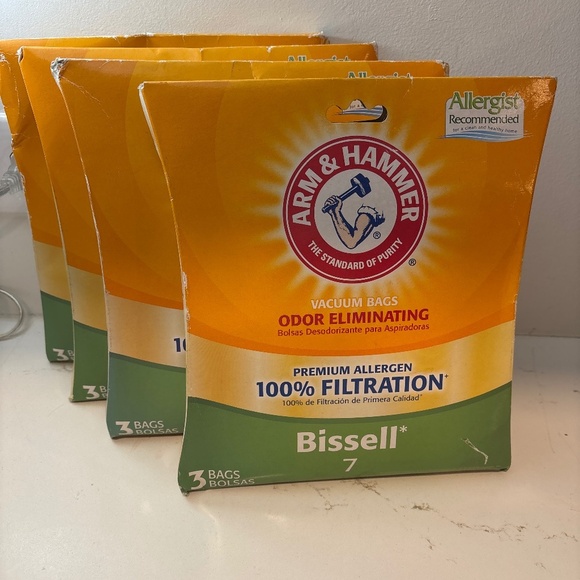 4 sets of 3, Arm & Hammer Bissell 7 Odor Eliminating Vacuum Bags # 62616F 3 Bags - Picture 1 of 5